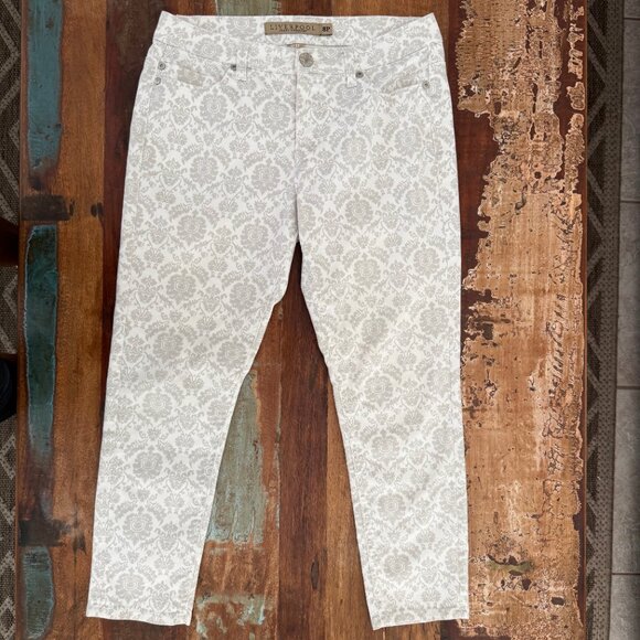 LIVERPOOL Jeans Company Gray White Stretch Soft Denim Skinny Size‎ 8P - Picture 2 of 7